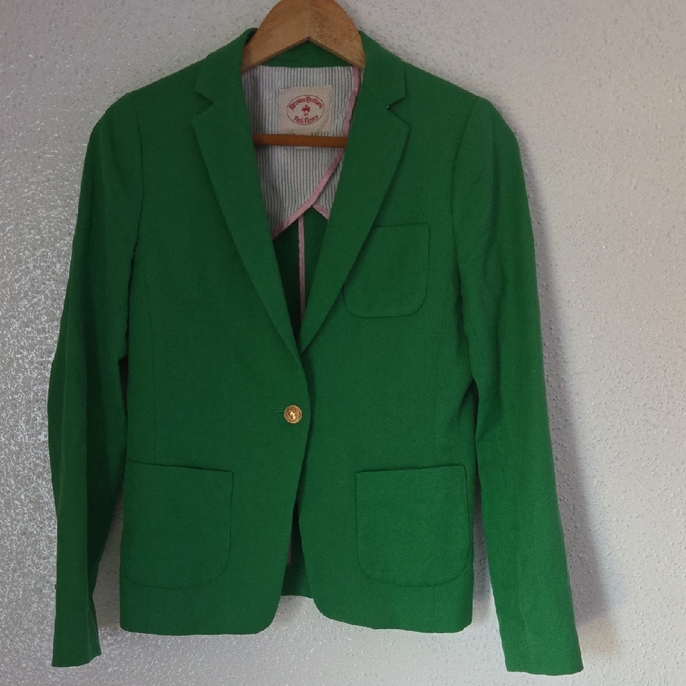 Brooks Brothers Green Single-Button Women's Blazer